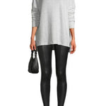 Margovil High Waist Faux Leather Full-length Leggings