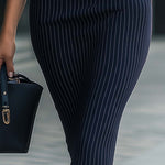Sophisticated Pinstripe Pencil Dress