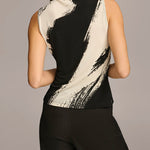 Loose Sleeveless Split-Joint High Neck Vest Top