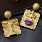 Asymmetric Embossed Earrings Accessories