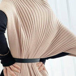 Loose Asymmetric Solid Color Split-Joint High Neck Sweater Tops