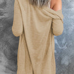 Casual Button Front Open Front Cover Up