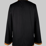 Flared Sleeves Long Sleeves Flower Print Split-Joint Mock Neck T-Shirts Tops