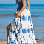 Slate & Snow Tie-Dve Twist Front Maxi Dress