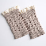 Original Creation Keep Warm Hollow Jacquard Leg Warmers Accessories
