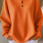 Livia | Waffle Knit Henley Top