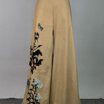 High Waisted Loose Belted Flower Print Pockets Pants Trousers