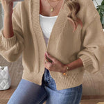 Fashion Trend Lantern Sleeve Simple Casual Coat