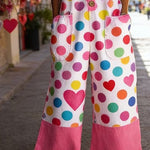 Women'S Casual Color-Block Pattern Printed Jumpsuit