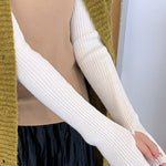 Casual Wool Knitting Keep Warm Solid Color Arm Warmers Accessories
