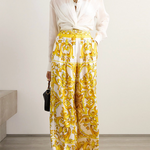 Loose Wide Leg Printed Casual Pants Bottoms Trousers