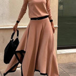 Long Sleeve Skirt Two Piece Set