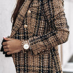Good Catch Double Breasted Plaid Blazer