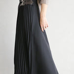 Graceful A-Line Pleated Skirt