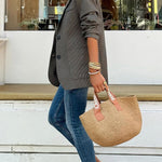 plaid lapel blazer