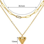 Irregular Chain Industrial Chic Heart Necklace