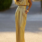 Stylish High Waisted Skirt & Top Two Pieces Set
