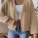 Fashion Trend Lantern Sleeve Simple Casual Coat
