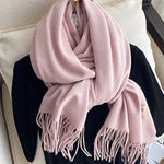 Solid Color Tasseled Scarf Scarfs&Hats