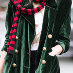 Casual Street Pocket Buttons Velvet Turn-back Collar Outerwear(4 Colors)