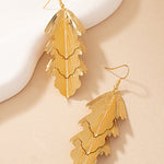 Layered Solid Color Textured Earrings Accessories