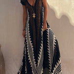 Beach Dates Ethnic Print A-line Maxi Dress