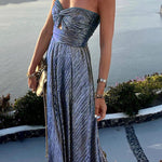 Shimmer Please Off Shoulder Maxi Party Dress