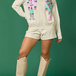 Christmas Soldier Sequined Fashion Casual Sweatshirt