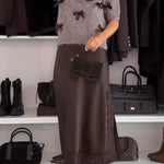 Jensin Satin Lace Trim Cowl Neck Back Cross Lace-up Slit Midi Dress