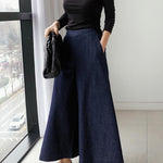 Loose Wide-Leg Empire Jean Pants