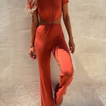 SORAYA TEJA Short Sleeve Ring Jumpsuit