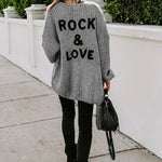 Drop Shoulder Open Front Knit Oversized Sweater Cardigan