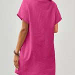 Zeagoo Women's Linen Dresses Knee-Length Casual Beach Dress (DE Only)
