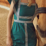 Casual Elegant Plaid Patchwork Flounce Square Collar A Line Dresses