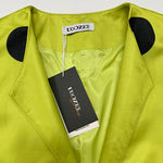 Long Sleeves Loose Pleated Polka-Dot Split-Joint Round-Neck Outerwear