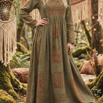 Women'S Casual Round-Neck Bohemian Print Dress