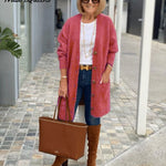 Solid Color Sweater Cardigan Sweaters