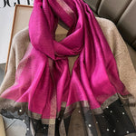 Sun-Protection Beaded See-Through Shawl&Scarf