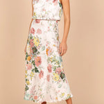 Wine Country Dates Floral Halter Neck Maxi Dress