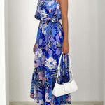 Temperament Elegant Short Sleeve Long Swing Holiday Dress