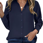 Zeagoo Womens Button Down Shirt Long Sleeve Blouse Business Work Tops Dressy Casual Floral Printed Outfits with Pocket