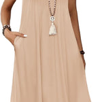 Zeagoo Women's Summer Dress Sleeveless Beach Dress (DE Only)