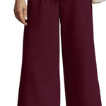 Zeagoo Women's Trousers Casual Wide Straight Cut Suit Trousers (DE Only)