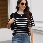 Zeagoo Womens Short Sleeve Sweaters Tops