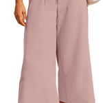 Zeagoo Women's Trousers Casual Wide Straight Cut Suit Trousers (DE Only)