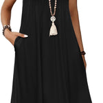 Zeagoo Women's Summer Dress Sleeveless Beach Dress (DE Only)