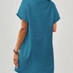 Zeagoo Women's Linen Dresses Knee-Length Casual Beach Dress (DE Only)