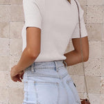 Zeagoo Women's Short Sleeve Basic Slim Fit Tops