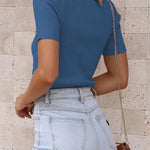 Zeagoo Women's Short Sleeve Basic Slim Fit Tops