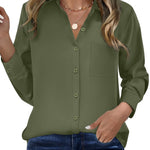 Zeagoo Womens Button Down Shirt Long Sleeve Blouse Business Work Tops Dressy Casual Floral Printed Outfits with Pocket
